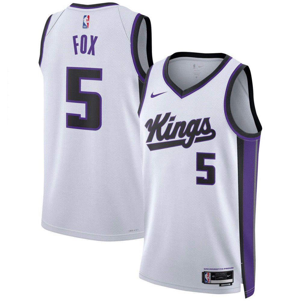 De'Aaron Fox Sacramento Kings Unisex Swingman Jersey - Association Edition - White-Pro Kit Vault | Brand New 26/27 Sports Jerseys